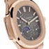 rose gold case of the Patek Philippe Nautilus Gold Leather Replica