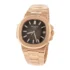 side view of the Patek Philippe Nautilus Rose Black Dial Replica
